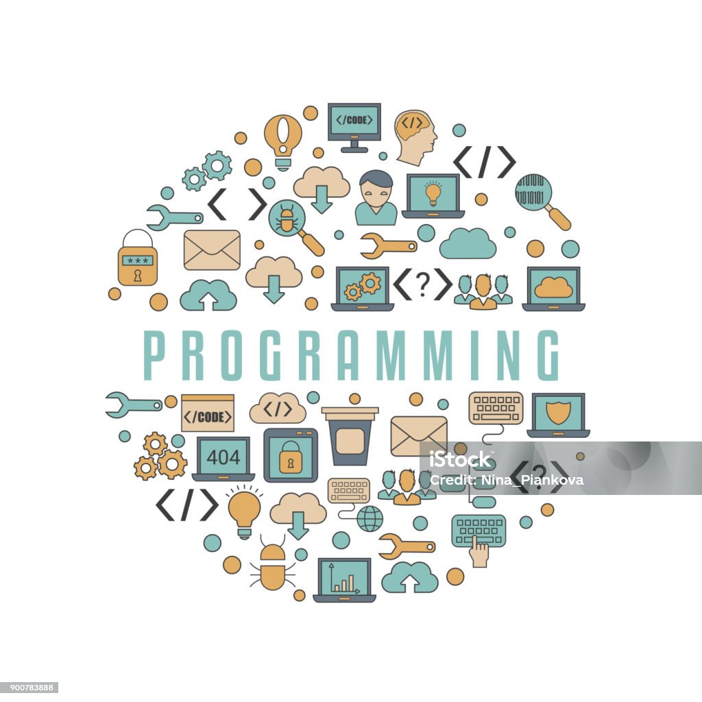 Coding And Programming Concept Stock Illustration - Download Image Now ...