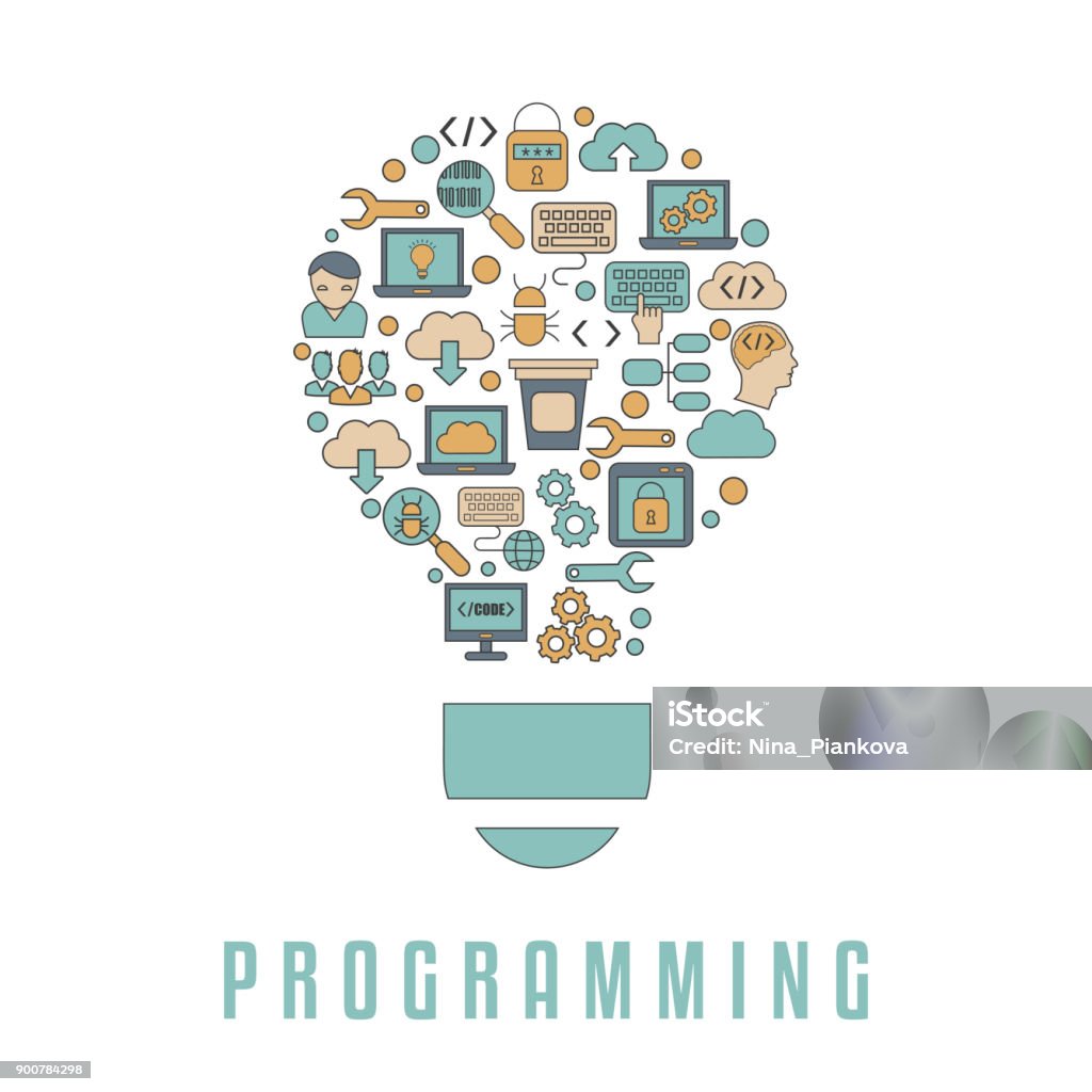 Coding And Programming Concept Stock Illustration - Download Image Now ...