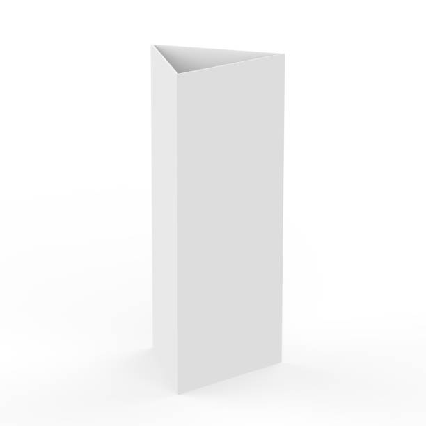 Triangle card on isolated white background, 3d illustration
