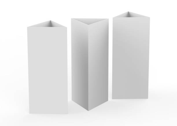 istock Triangle card on isolated white background, 3d illustration 900787514