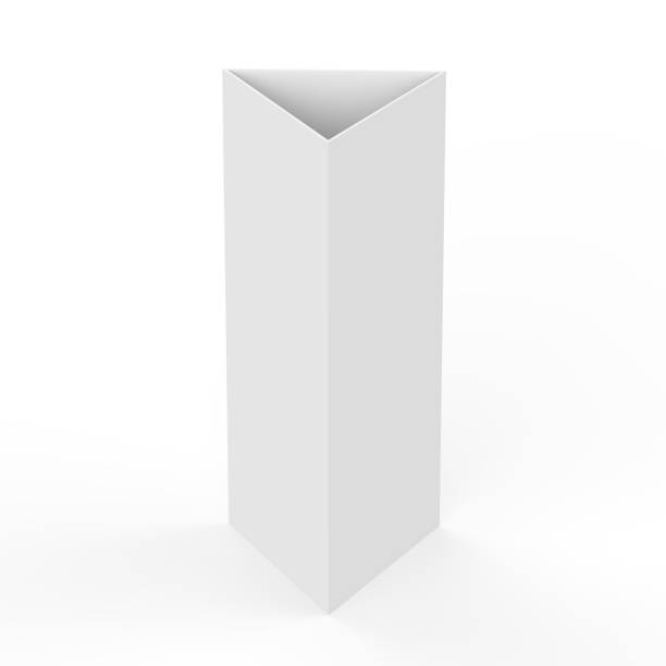 istock Triangle card on isolated white background, 3d illustration 900787516