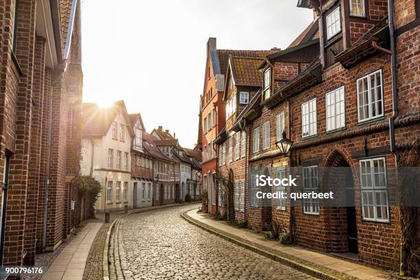 Street In Lüneburg Stock Photo - Download Image Now - Lüneburg, Cobblestone, Street