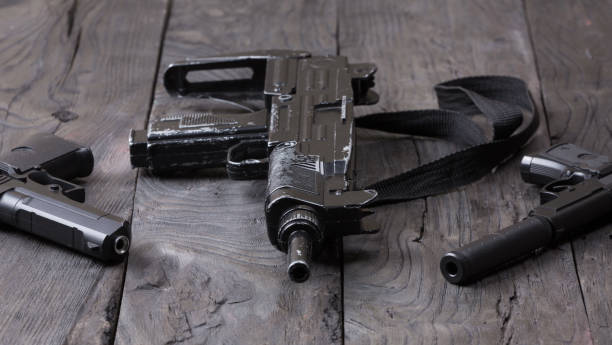 istock firearm machine uzi, pistols 900797200