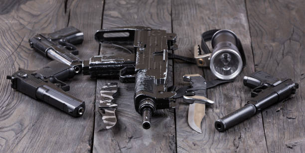 istock firearm machine uzi, pistols 900799660