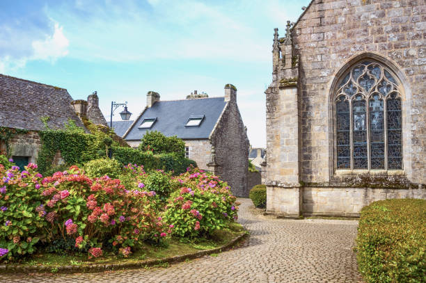 Locronan, France ,view of the apse of the St Ronan church