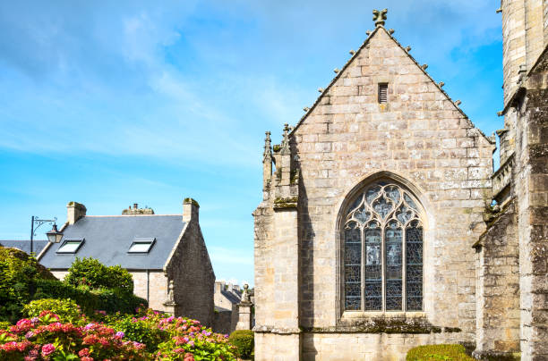 Locronan, France ,view of the apse of the St Ronan church