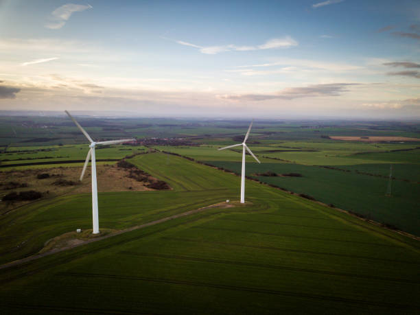 istock Green field with wind turbine, Germany 900804692
