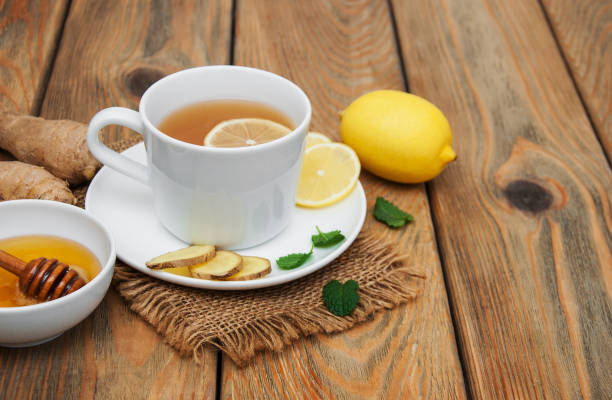 istock Cup of tea with lemon and ginger 900811382