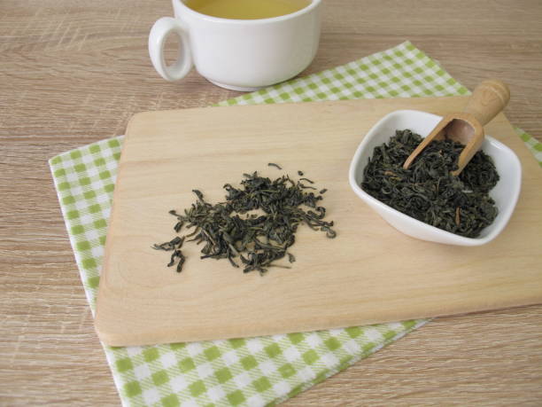 istock Green tea chun mee from china 900811804