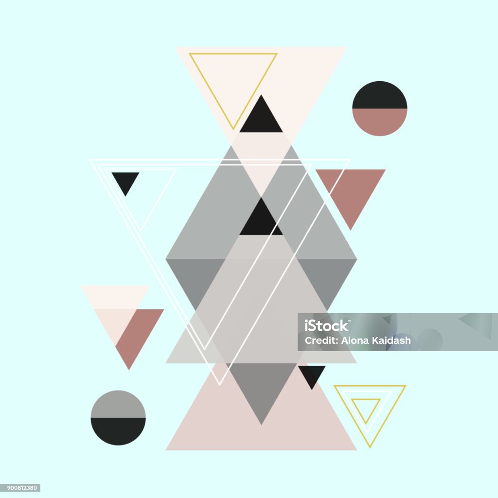 illustration - geometric figures Abstract stock vector