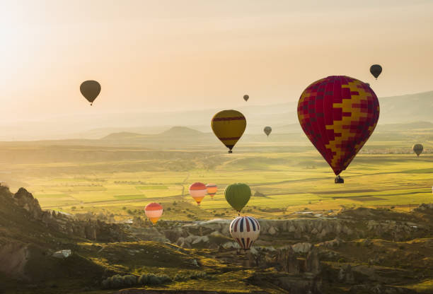 istock Hot air balloons flying over Cappadocia, Turkey 900812558