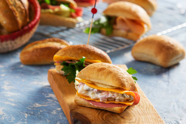 Delicious Mini Sandwiches with Homemade Bread