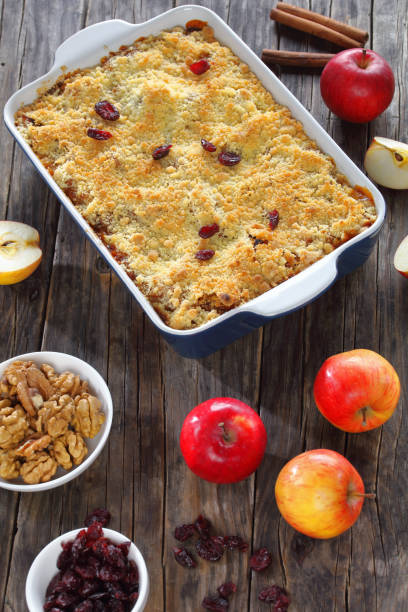 istock delicious apple crumble or apple crisp 900828672