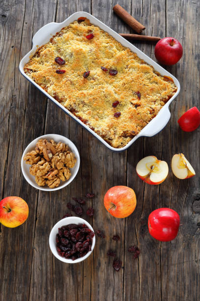 istock tasty apple crumble or apple crisp 900828946