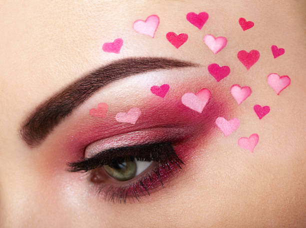 istock Eye make-up girl with a heart 900829182