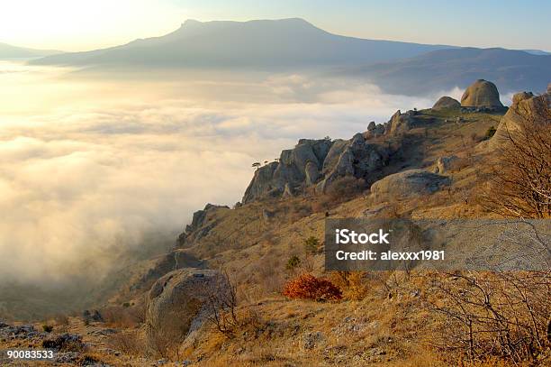 Valley Of Ghosts On Sunset Stock Photo - Download Image Now - Autumn, Beauty, Blue
