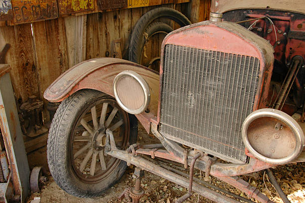 istock Old truck in shed 90083996