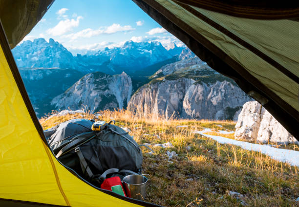 istock view from touristic tent to mountain valley 900840012