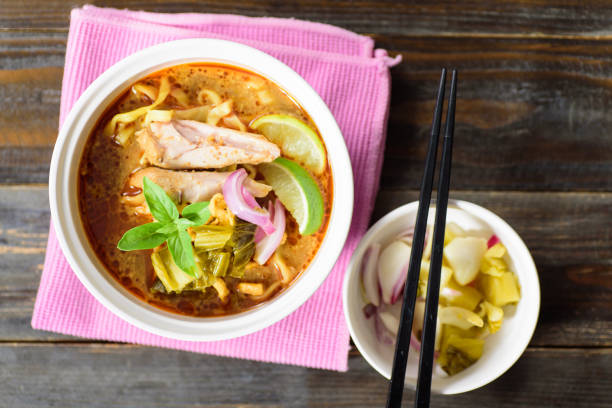 istock Curry noodles soup with chicken 900841752