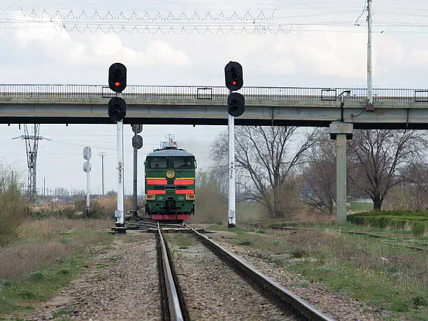 Train, passing under the bridge 2 