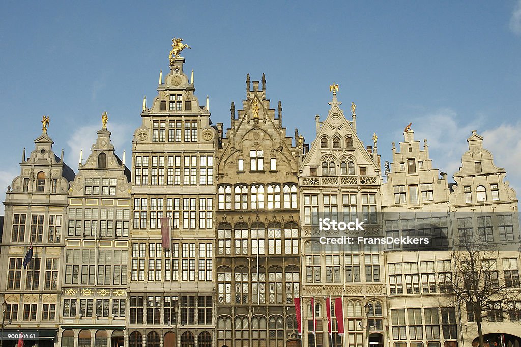 Casas de histórico - Foto de stock de Ciudad de Amberes - Bélgica libre de derechos