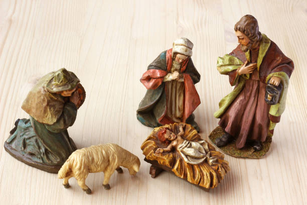 istock christmas crib scene with shepherd and sheep 900848236