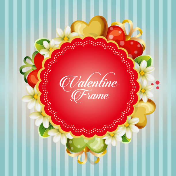 valentinstag karte mit reich verzierten jasminblüte - frame romance ornate valentine card stock-grafiken, -clipart, -cartoons und -symbole