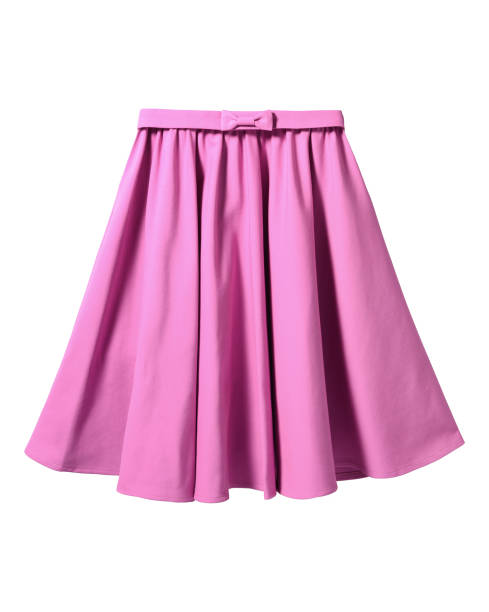 istock Pink elegant skirt with ribbon bow isolated on white 900848860