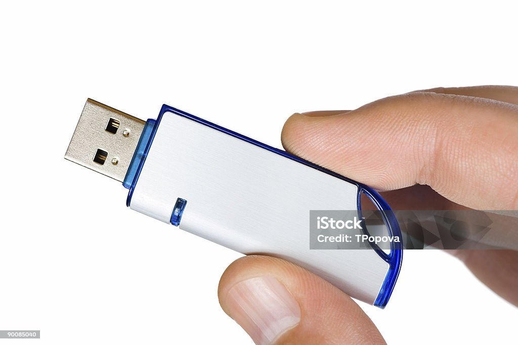 Flash drive in-hand - Lizenzfrei Akte Stock-Foto