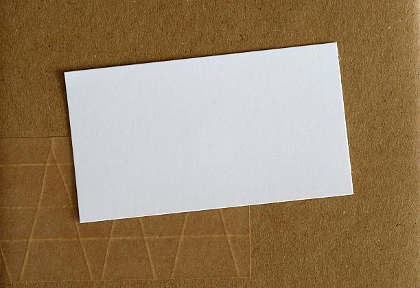 istock blank card on a brown carton 90085051