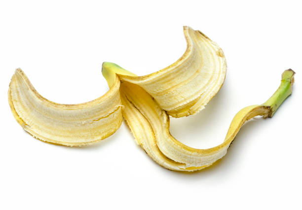 istock Banana Peel Isolated on a white background 900857010