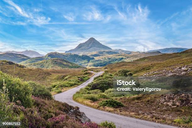 Ben Stack Mountain Stock Photo - Download Image Now - Scotland, Coastline, Road