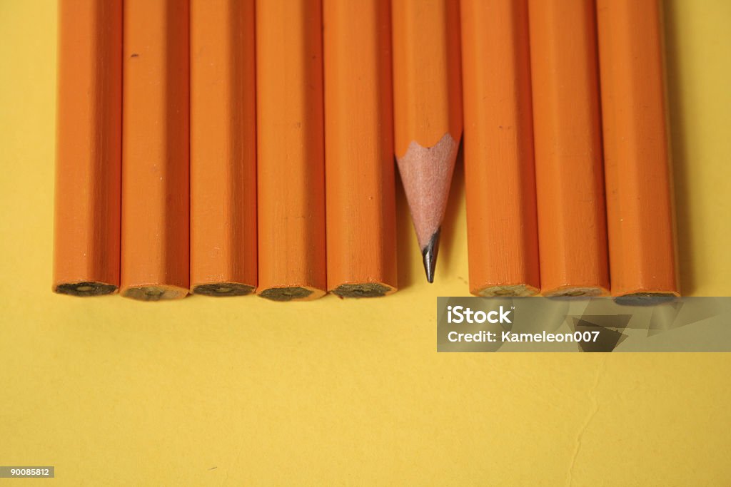 연필 옐로우 배경 - 로열티 프리 0명 스톡 사진