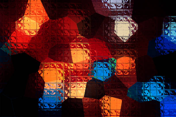 istock Colorful lights shot with vintage glass. 900860434