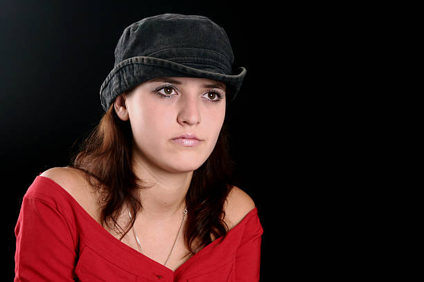 istock The girl in red 90086325
