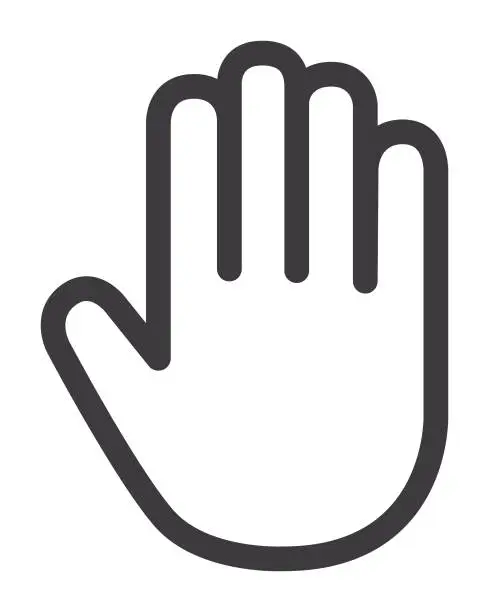 Vector illustration of Hand palm Icon