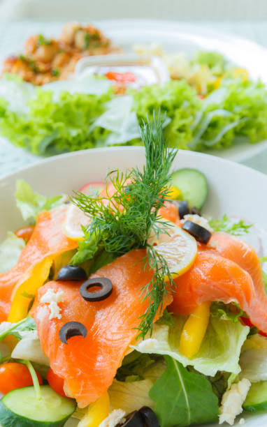 istock Salad Salmon, Mix of Fresh Vetgetable. 900868204