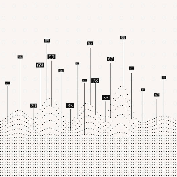 ilustrações, clipart, desenhos animados e ícones de visualização abstrata infográficos - large number