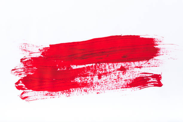 istock abstract painting with bright red brush strokes on white 900872844
