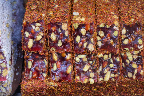 istock Traditional turkish delight  lokum candy 900874986