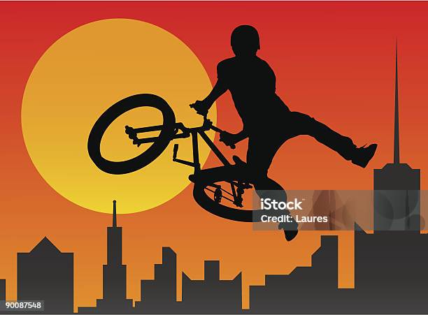 Bicyclist - Arte vetorial de stock e mais imagens de Ciclismo BMX - Ciclismo BMX, Bicicleta, Ciclismo