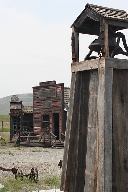 Main Street of a Ghost Town stock photo