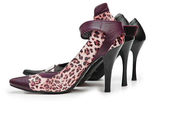 istock Female shoes on high heels isolated 90088415