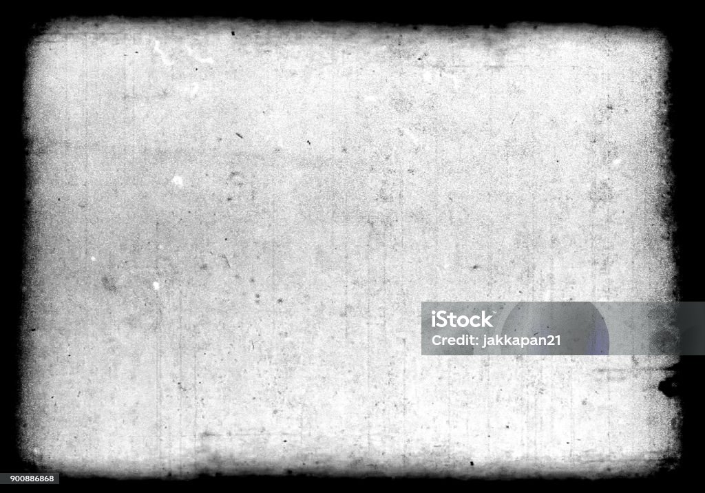 dirt film frame overlay Abstract dirty or aging film frame. Dust particle and dust grain texture or dirt overlay use effect for film frame with space for your text or image and vintage grunge style. Movie Stock Photo