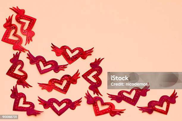 Szczęśliwy Valentine - zdjęcia stockowe i więcej obrazów Bez ludzi - Bez ludzi, Confetti, Czerwony