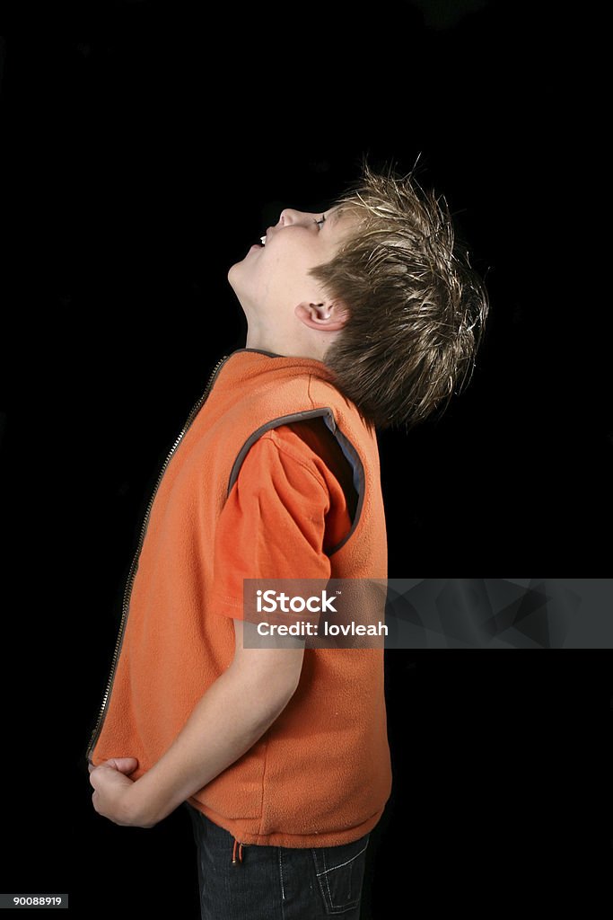Boy looking up  Awe Stock Photo