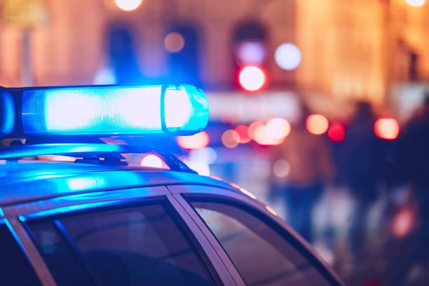 istock Police car on the street 900894072