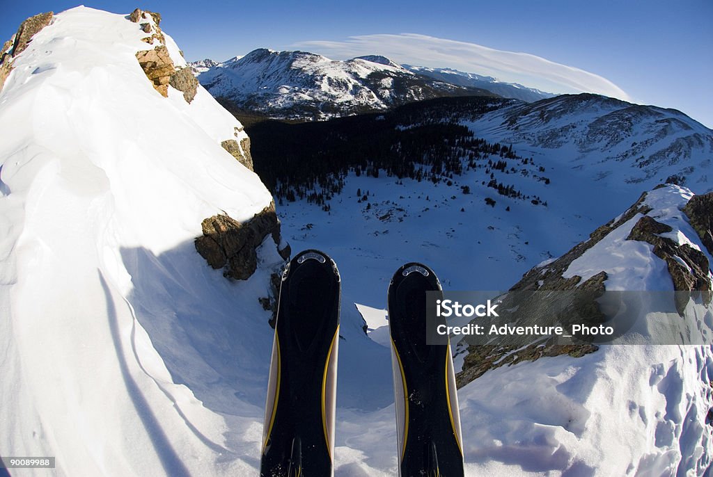 Im Hinterland auf Skiern dass Extreme Terrain - Lizenzfrei Berg Stock-Foto