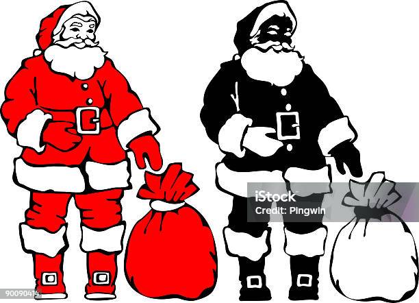 Santa - Stockowe grafiki wektorowe i więcej obrazów Boże Narodzenie - Boże Narodzenie, Bez ludzi, Gwasz