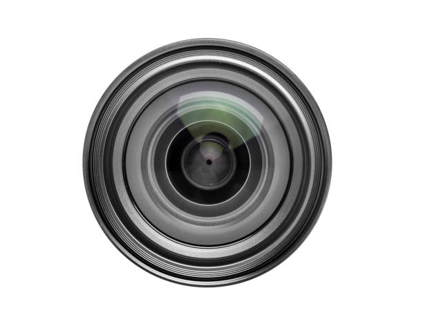 istock Camera photo lens over white background 900904146